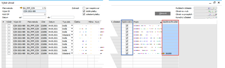 Úpravy ve zpracování bankovních výpisů