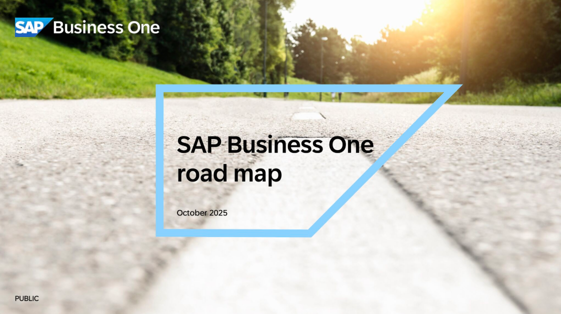 SAP Business One Road Map říjen 2025 - nové funkce FP 2508 a Web klient v hlavní roli