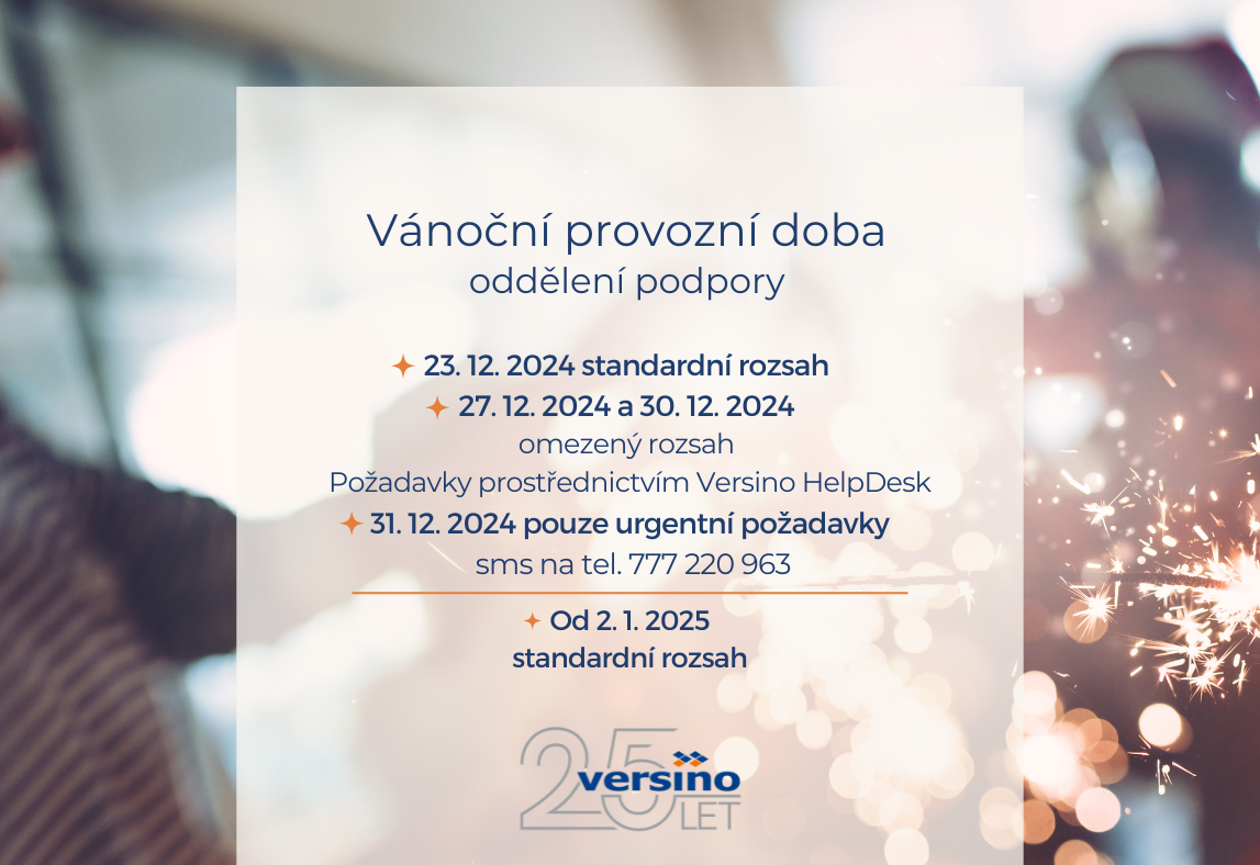 Provoz technické podpory mezi vánočními svátky 🎄