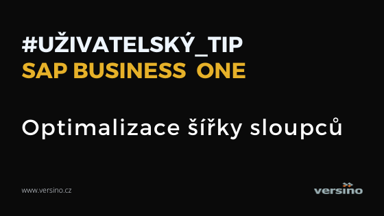 Optimalizace šířky sloupců